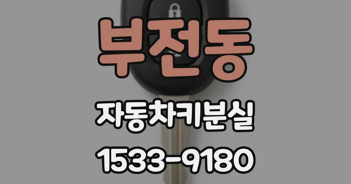 부전동 자동차키분실
