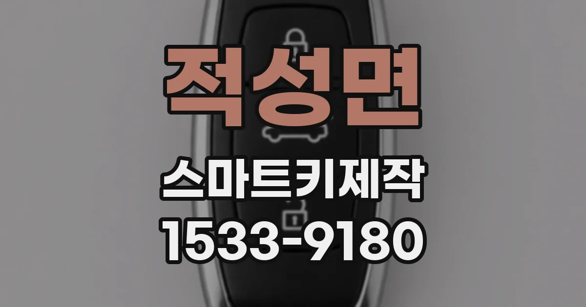 적성면 스마트키제작