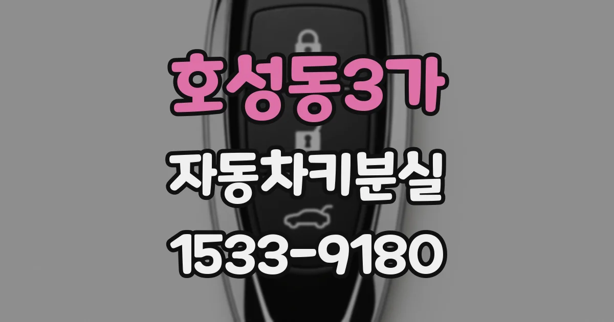 호성동3가 자동차키분실