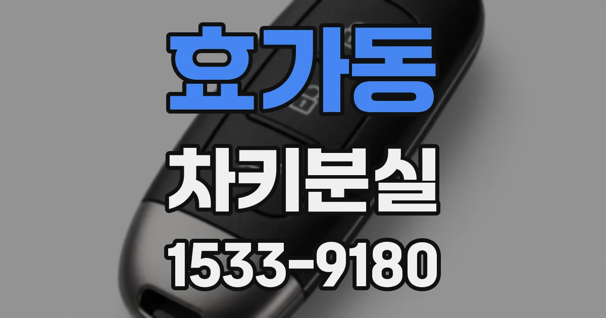 효가동 차키분실
