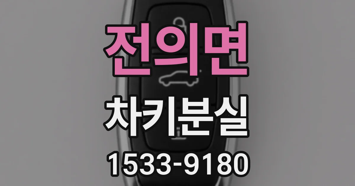 전의면 차키분실