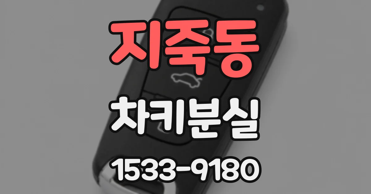 지죽동 차키분실