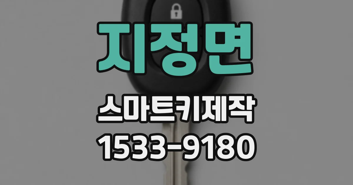 지정면 스마트키제작