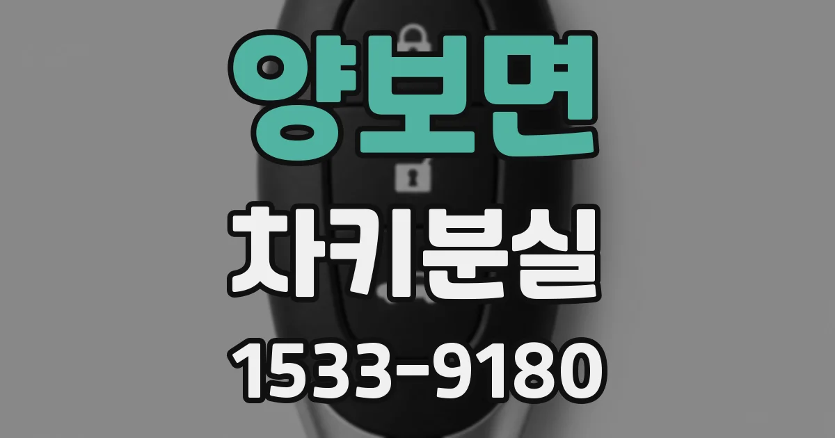 양보면 차키분실