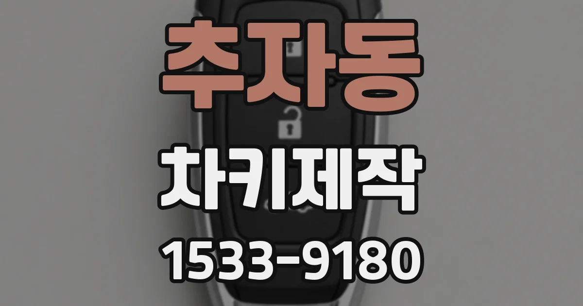 추자동 차키제작