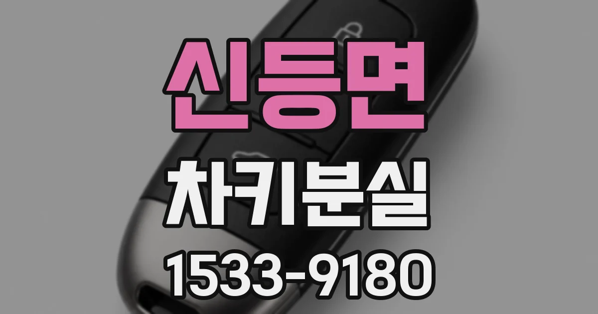 신등면 차키분실
