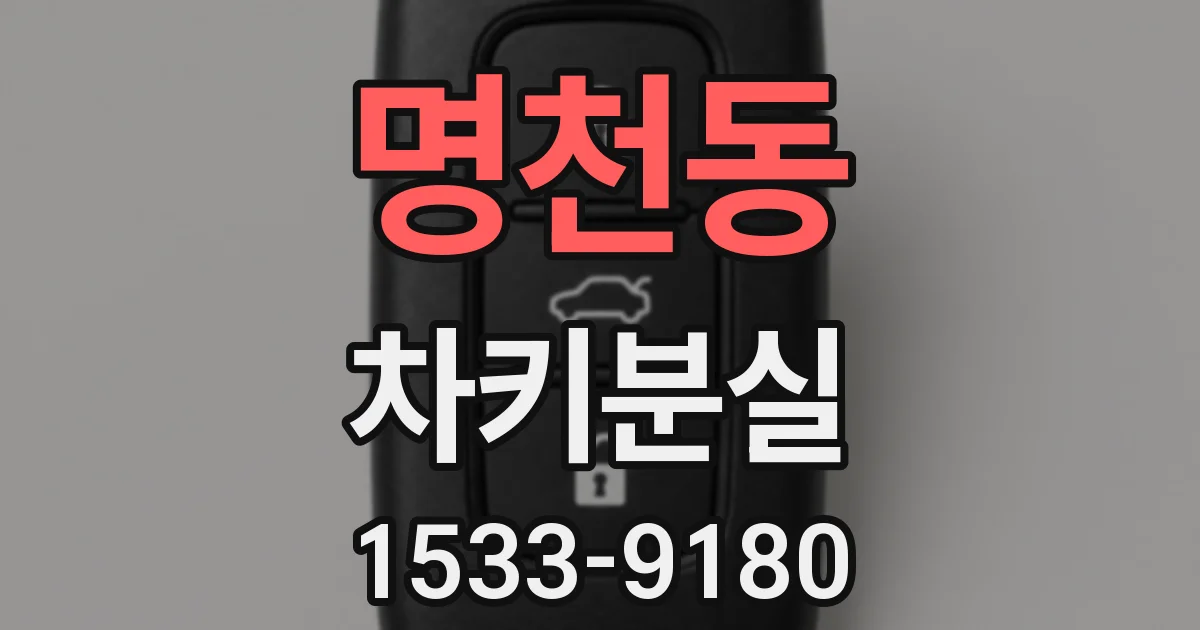 명천동 차키분실