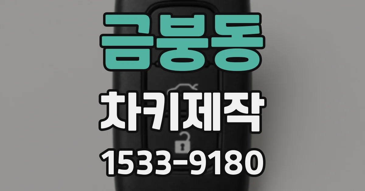 금붕동 차키제작