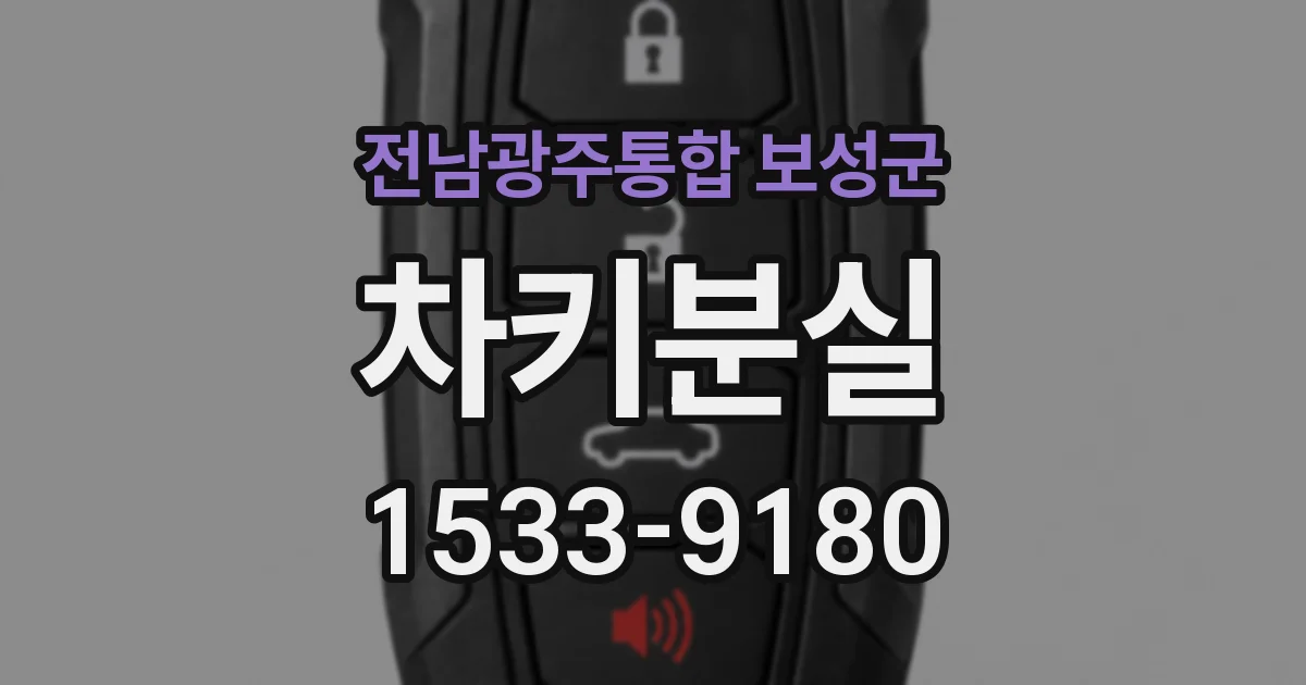 전남광주통합 보성군 차키분실