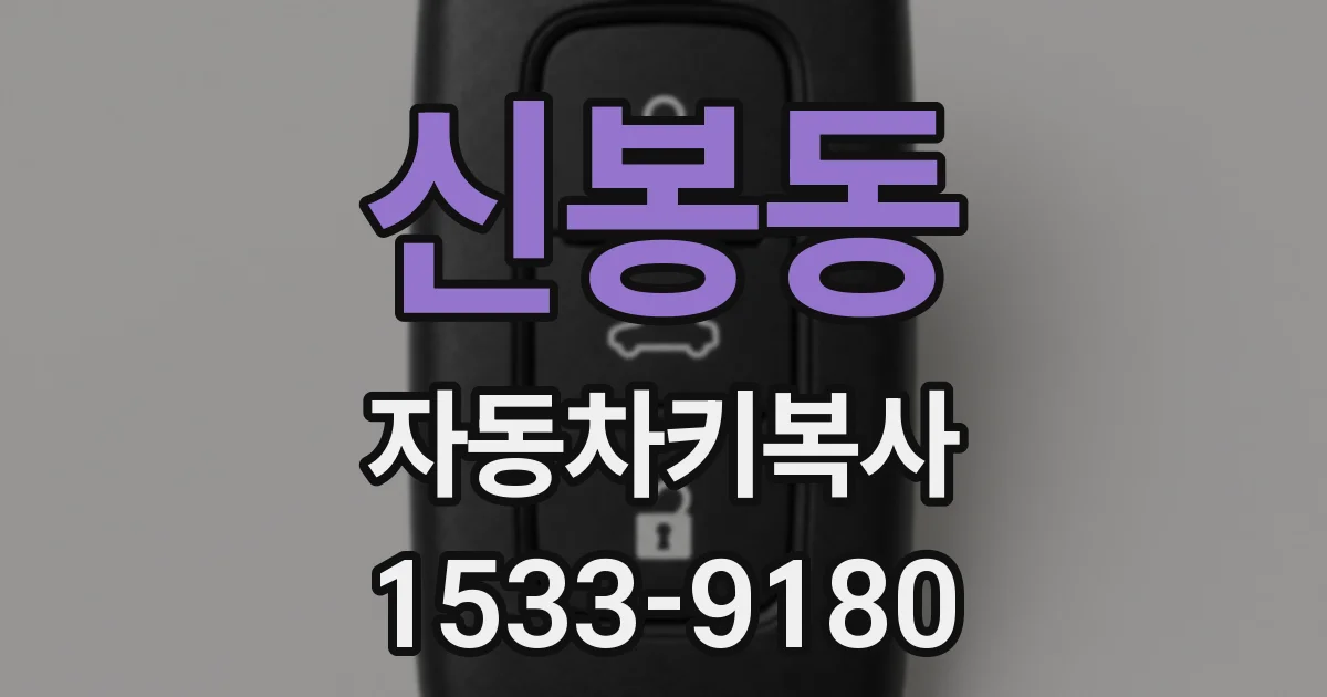 신봉동 자동차키복사