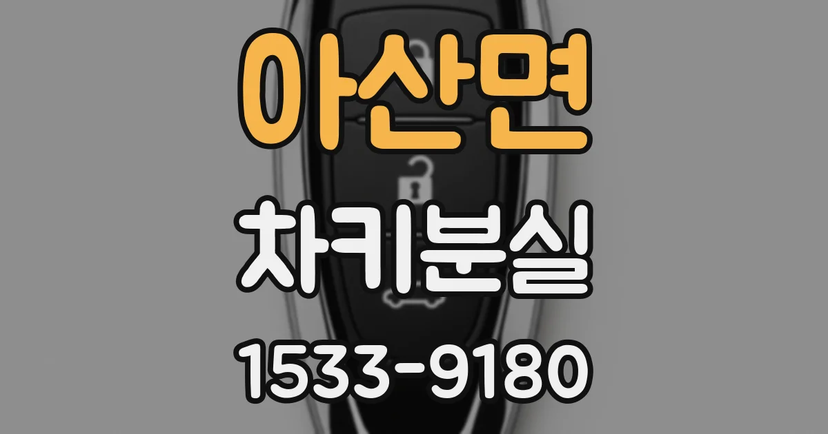 아산면 차키분실