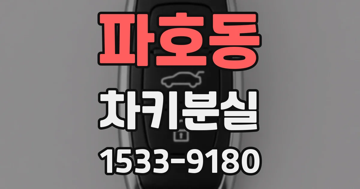 파호동 차키분실
