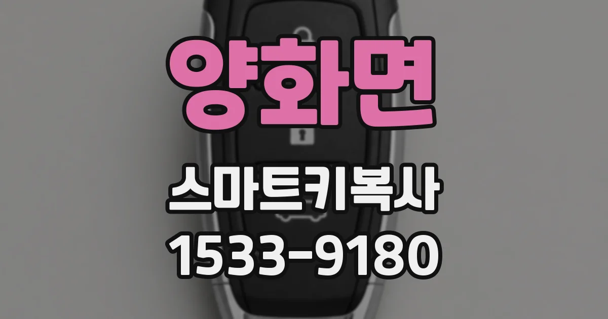 양화면 스마트키복사
