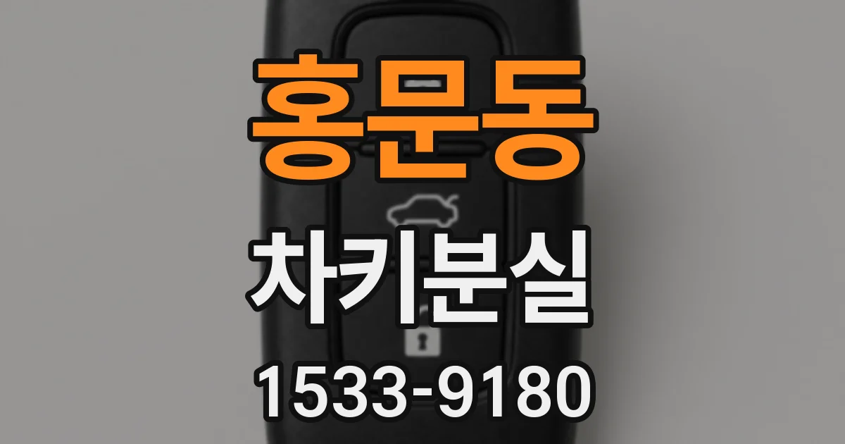 홍문동 차키분실