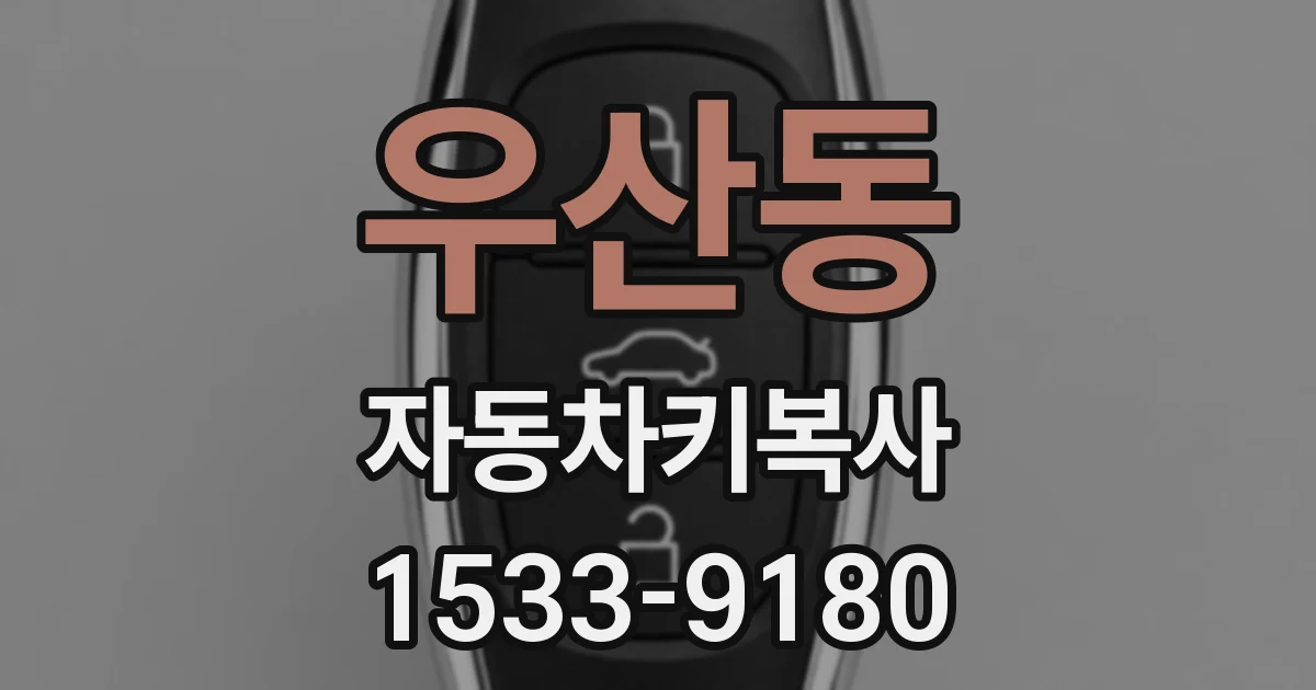 우산동 자동차키복사