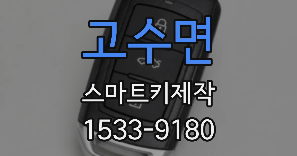 고수면 스마트키제작