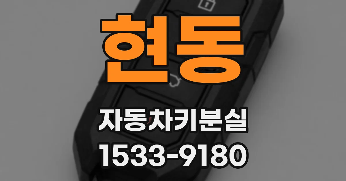 현동 자동차키분실