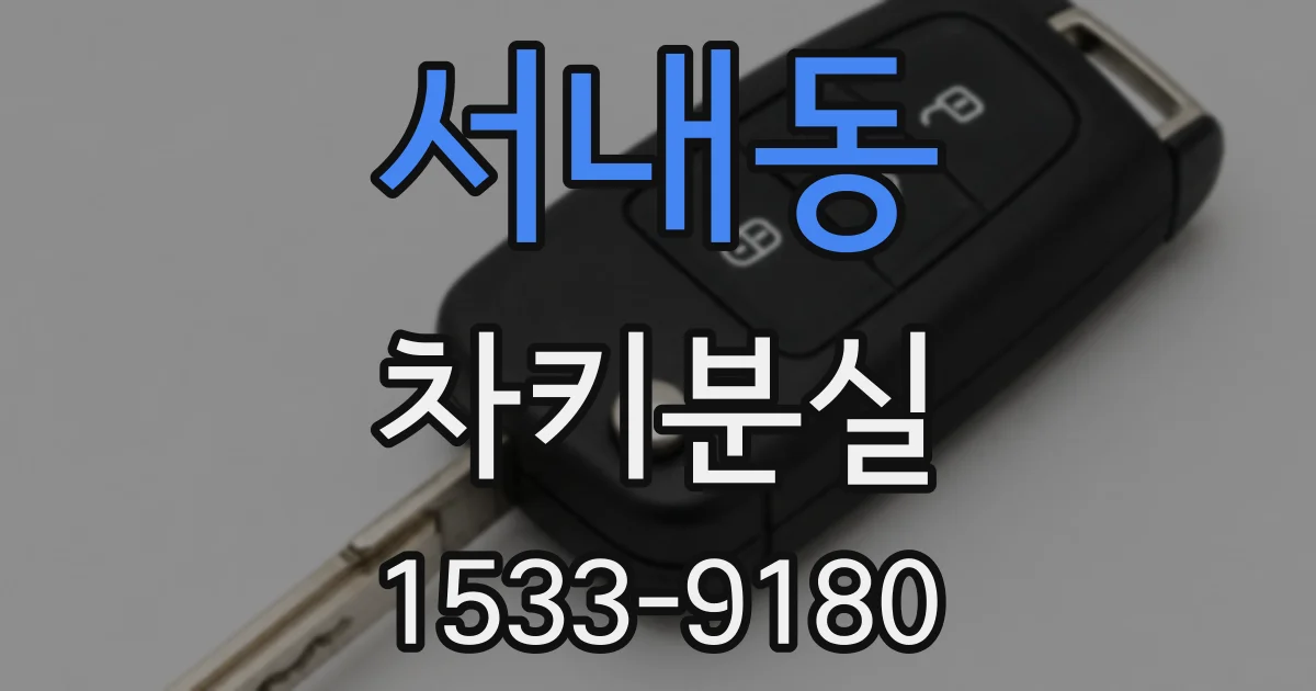 서내동 차키분실