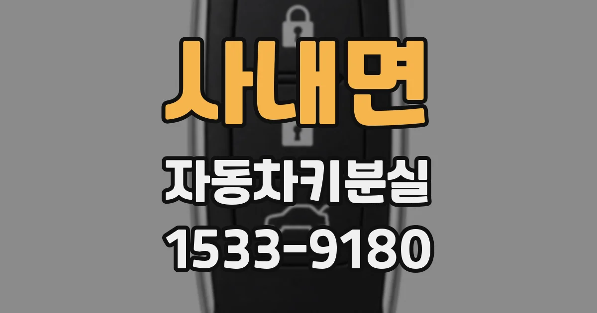 사내면 자동차키분실