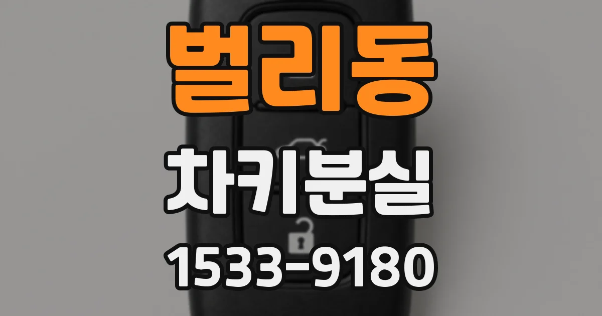 벌리동 차키분실