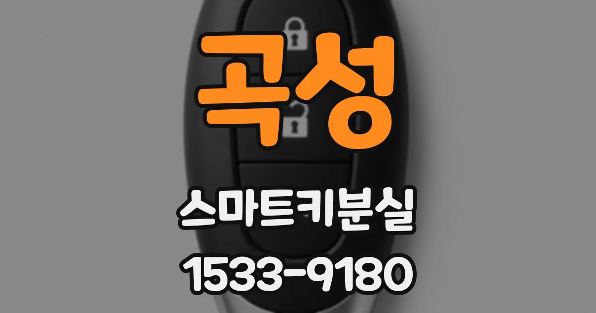 곡성 스마트키분실