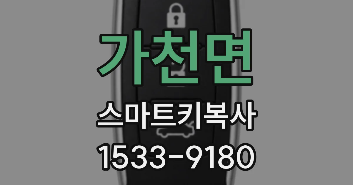 가천면 스마트키복사