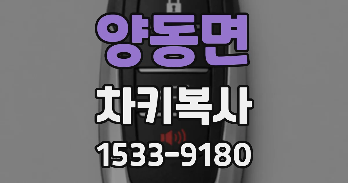 양동면 차키복사