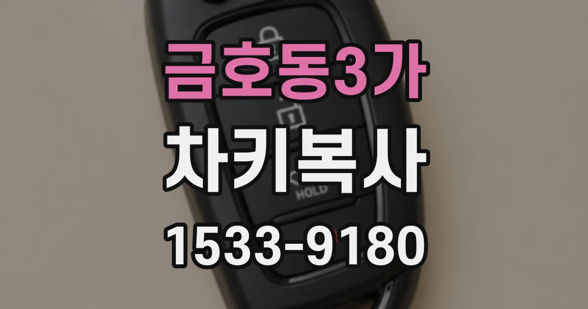 금호동3가 차키복사