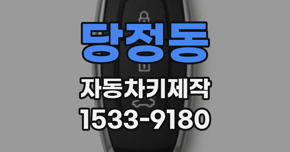 당정동 자동차키제작