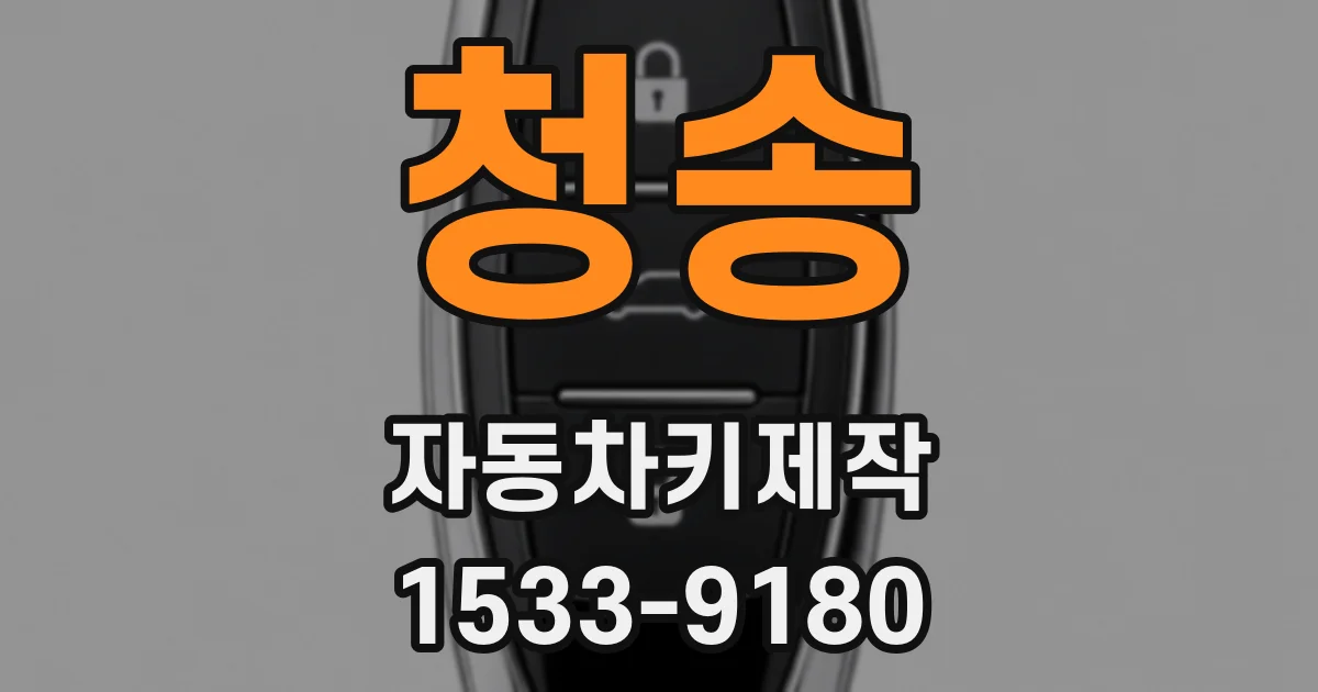 청송 자동차키제작