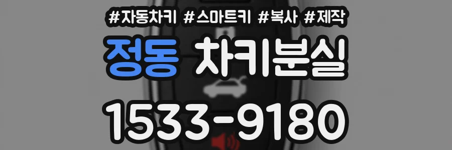 정동 차키분실