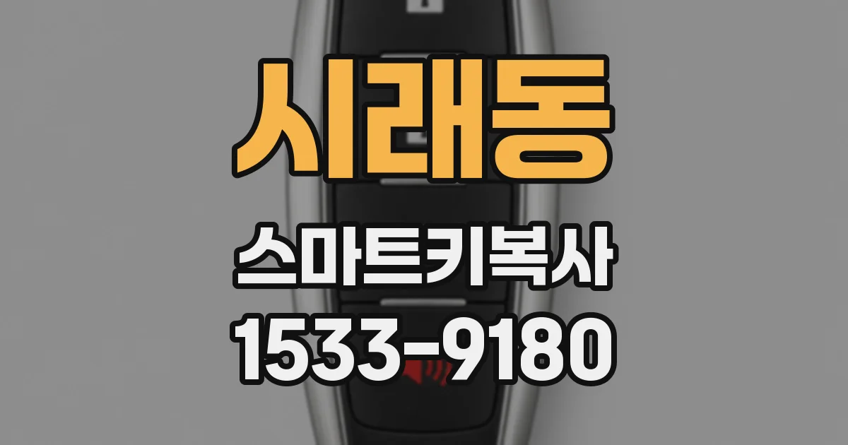 시래동 스마트키복사