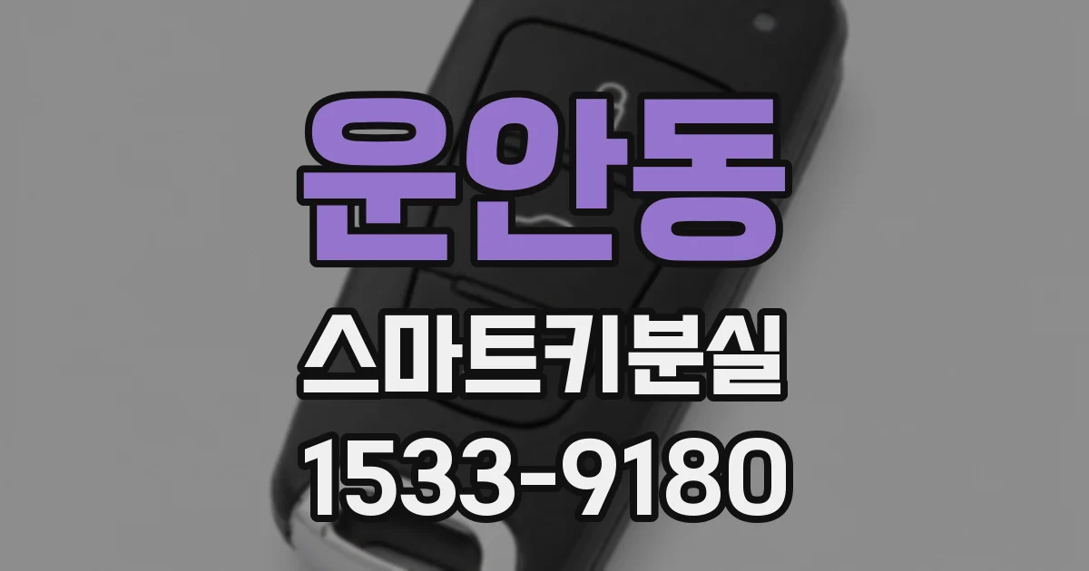 운안동 스마트키분실