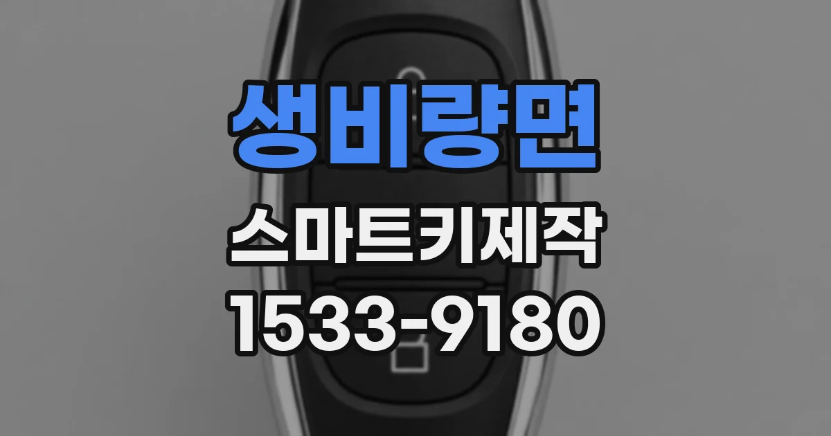 생비량면 스마트키제작