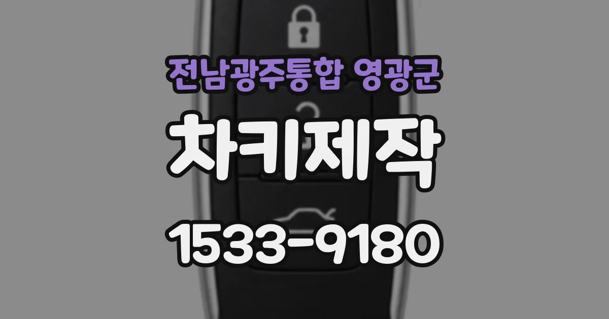 전남광주통합 영광군 차키제작