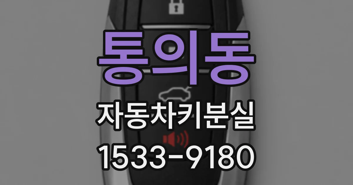 통의동 자동차키분실