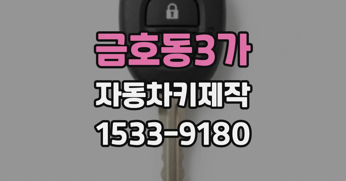 금호동3가 자동차키제작