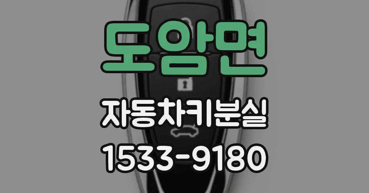 도암면 자동차키분실