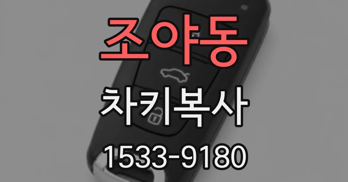 조야동 차키복사