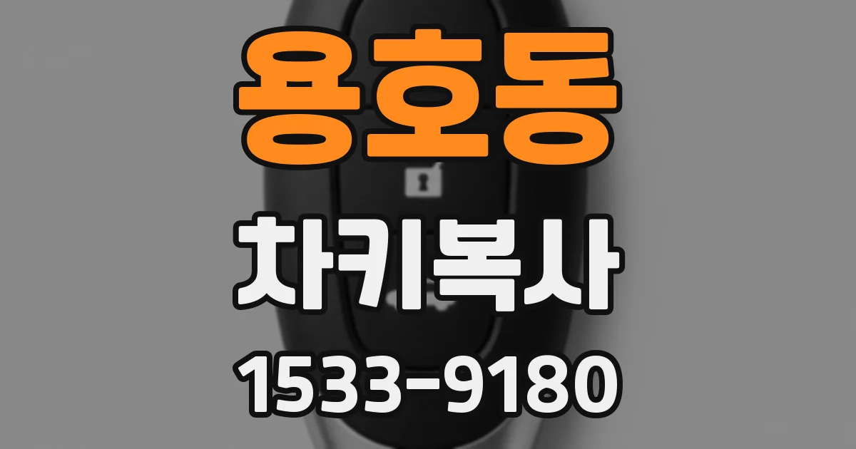 용호동 차키복사
