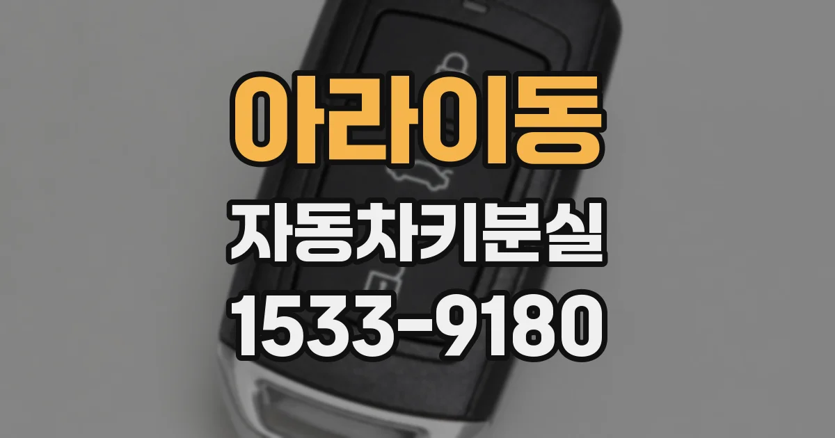 아라이동 자동차키분실