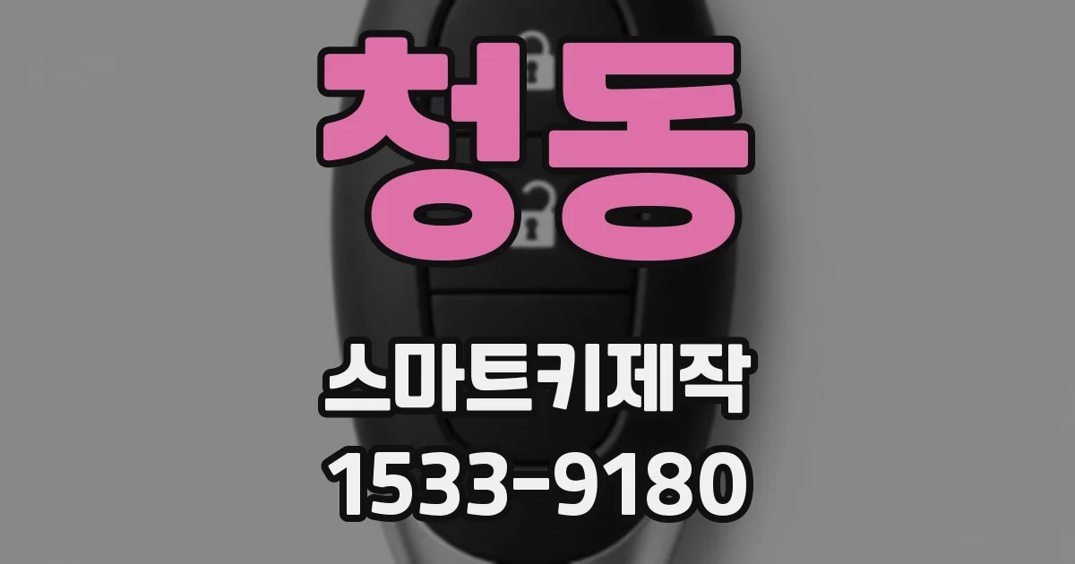 청동 스마트키제작