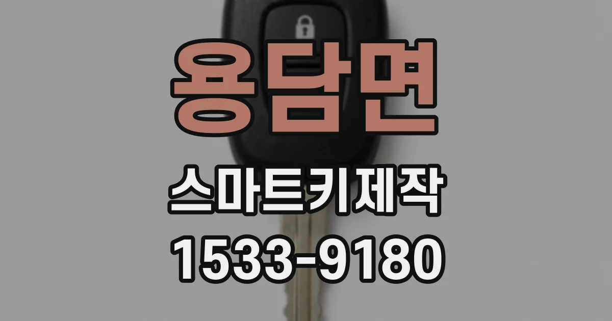 용담면 스마트키제작