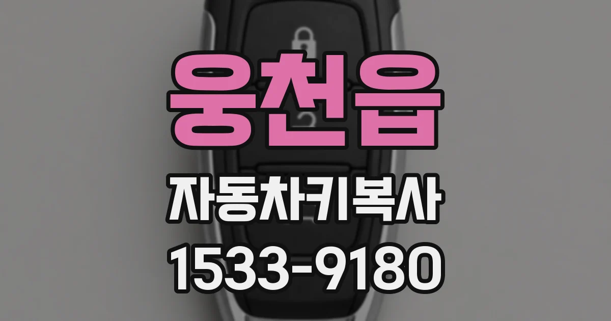 웅천읍 자동차키복사