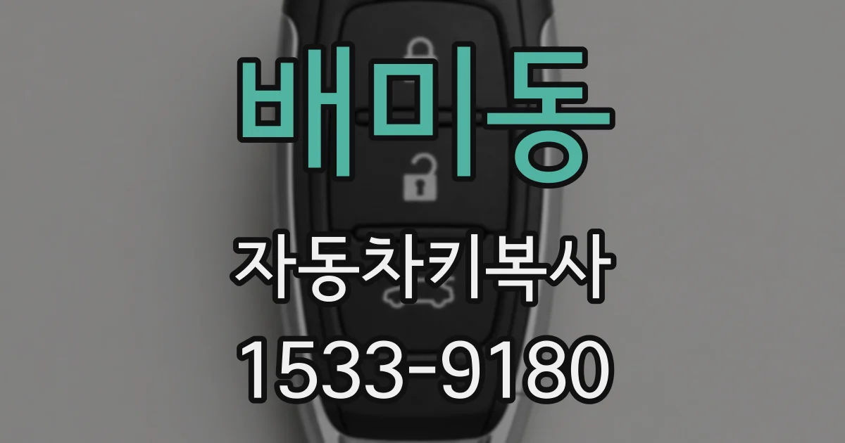 배미동 자동차키복사