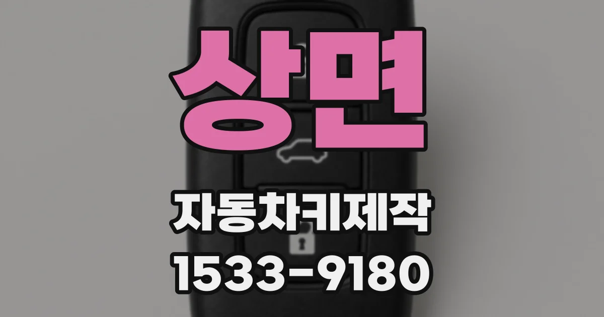 상면 자동차키제작