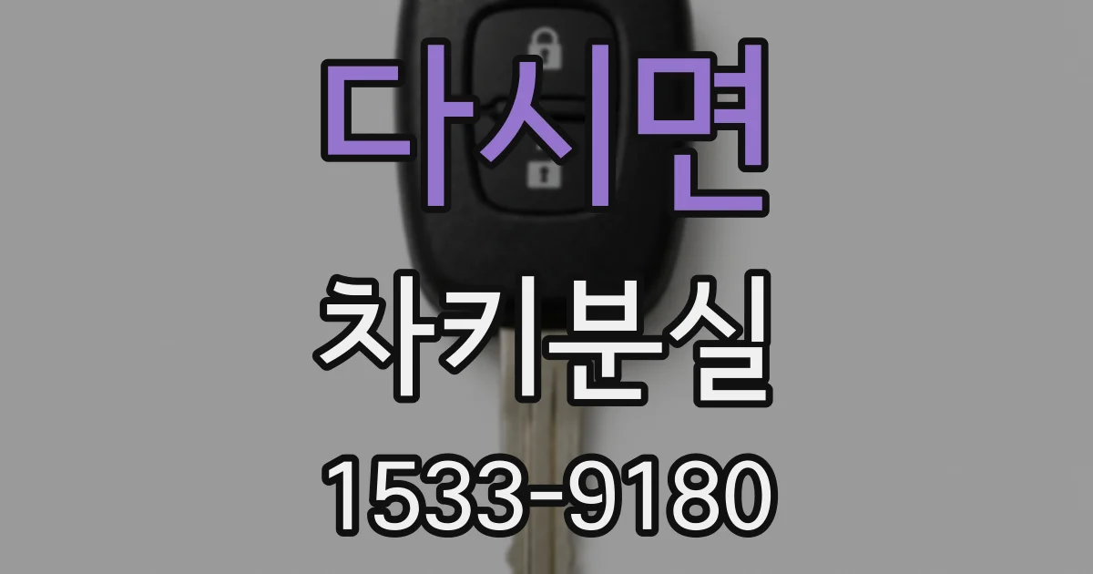 다시면 차키분실