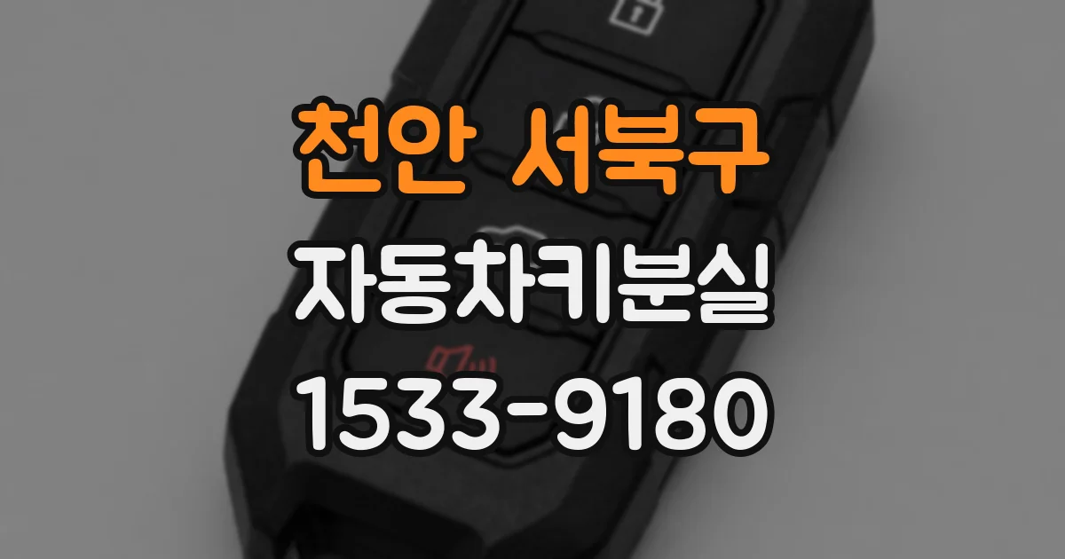 천안 서북구 자동차키분실