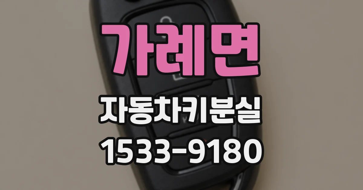 가례면 자동차키분실