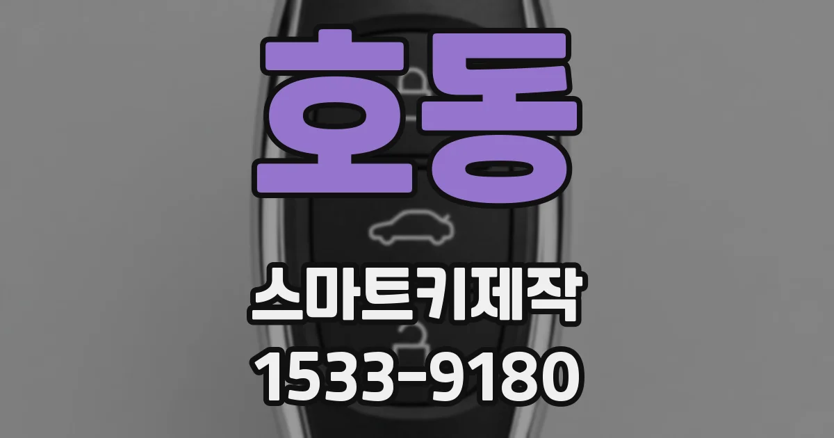 호동 스마트키제작